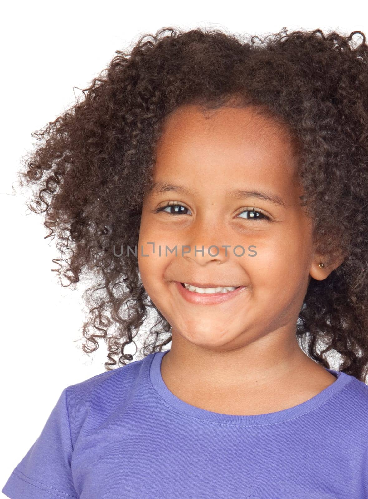 Adorable african little girl with beautiful hairstyle