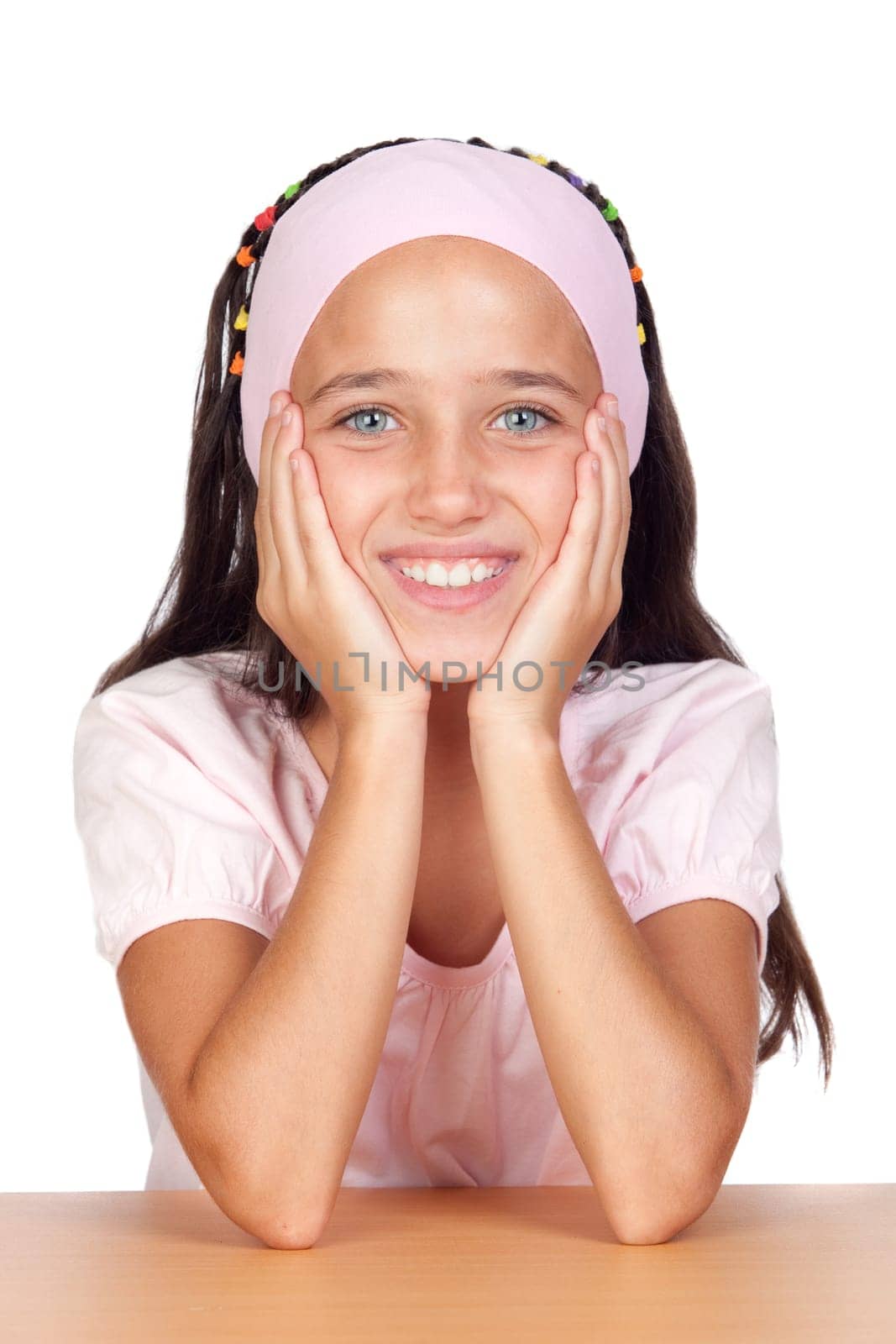 Adorable little girl with blue eyes