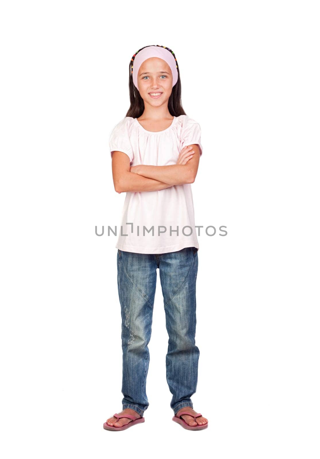 Adorable little girl with blue eyes
