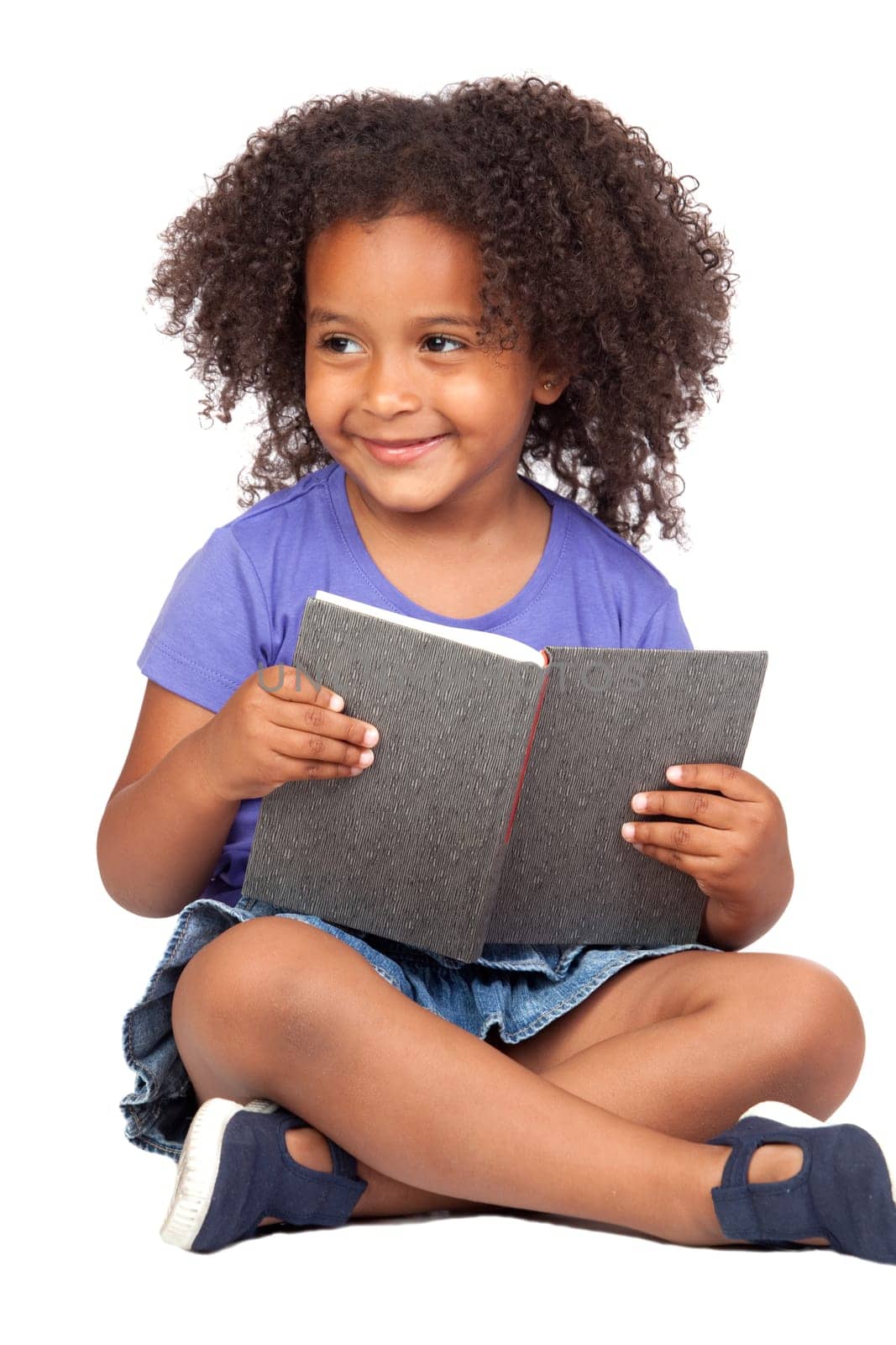 Adorable african little girl with beautiful hairstyle