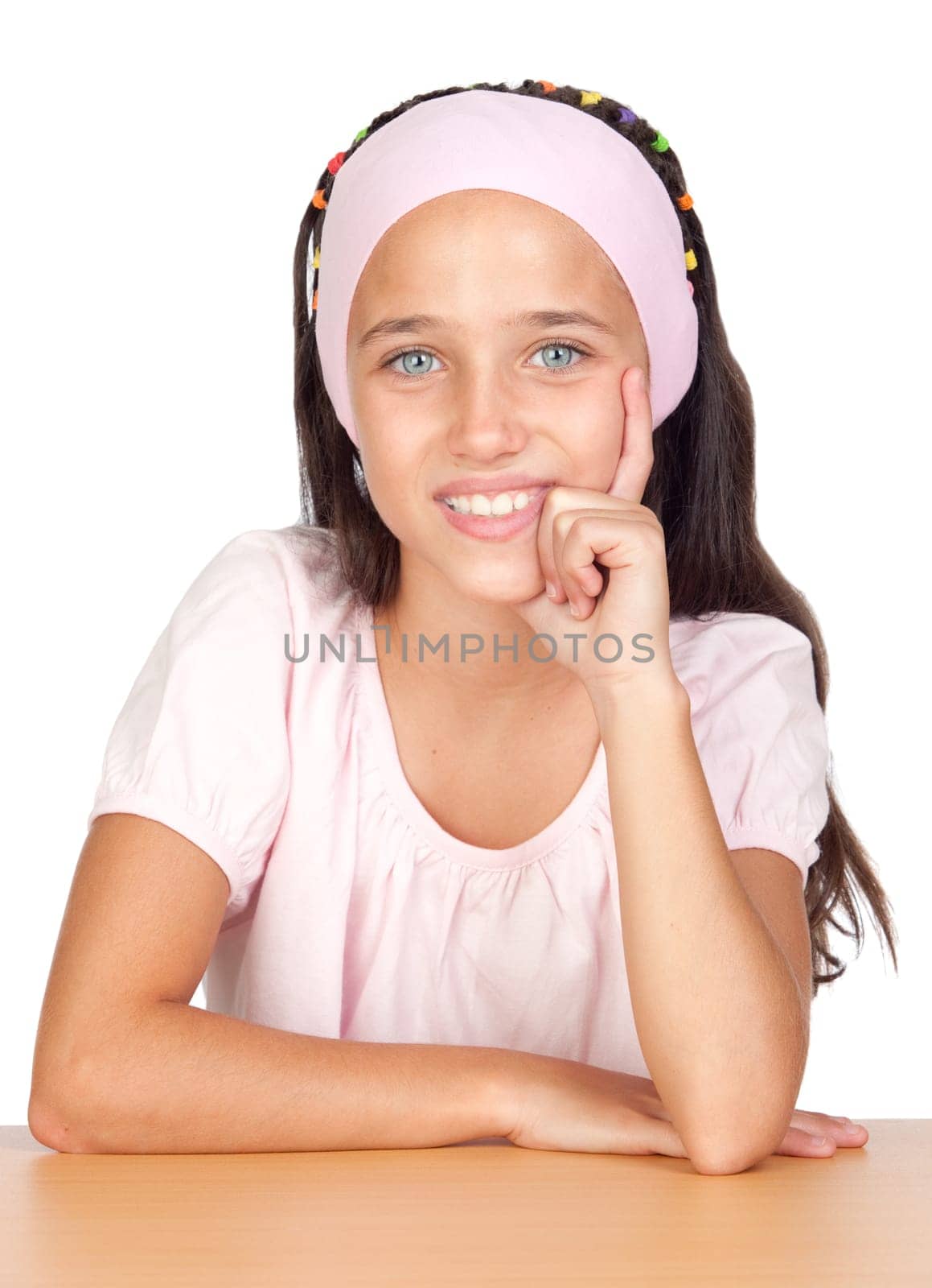 Adorable little girl with blue eyes