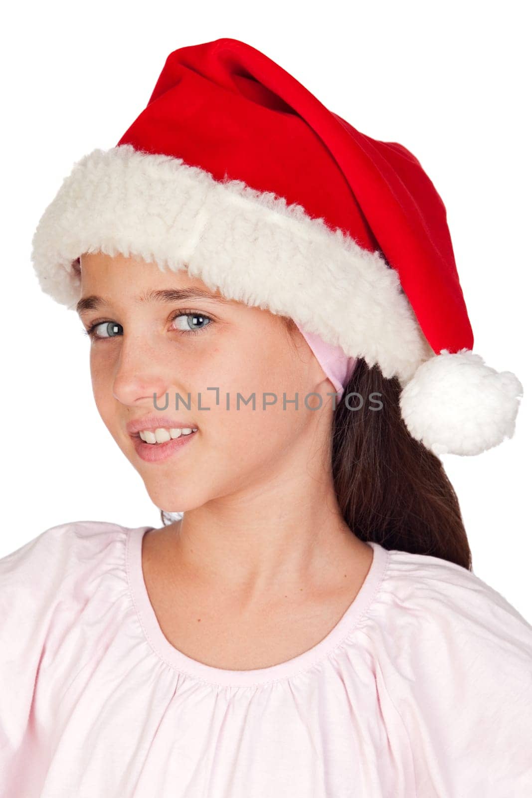 Adorable little girl with blue eyes and