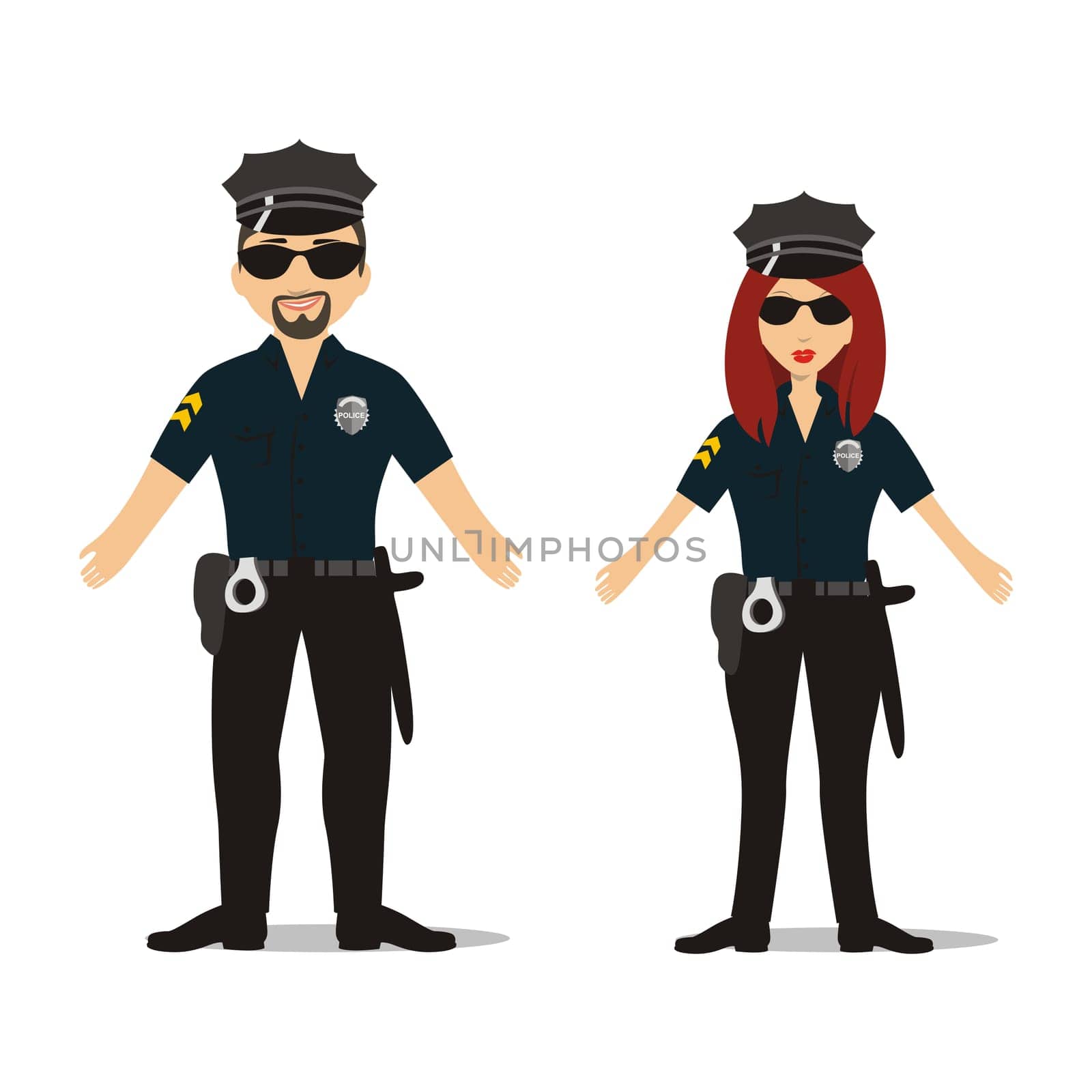 couple in police suit