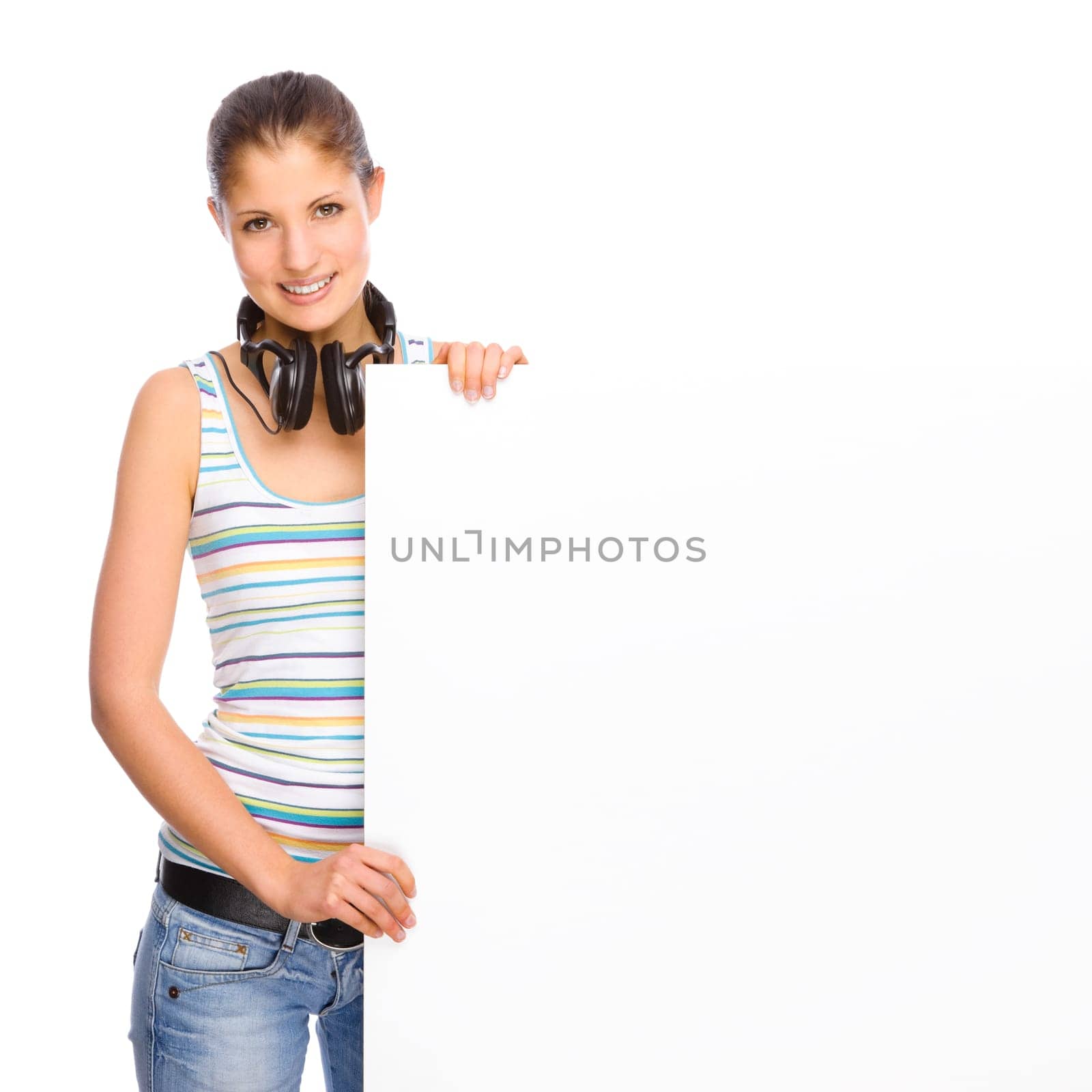 Woman with headphones