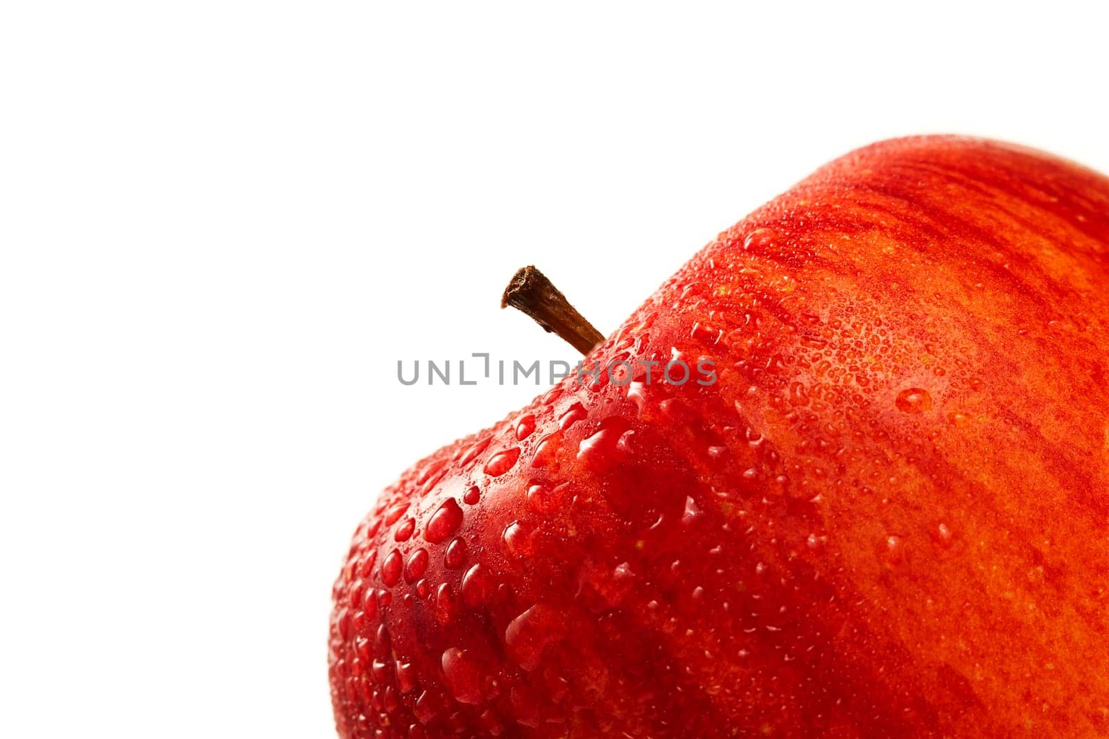 Wet Red Apple Macro
