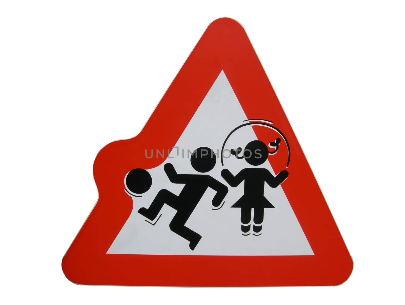 Warning children playing