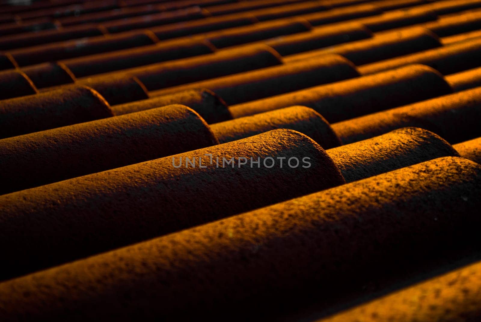 Terracotta roof tiles
