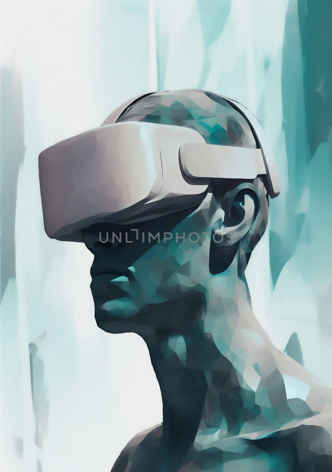 gaming man technology device metaverse headset entertainment glasses gadget goggles digital copy science ai neon minimal person cyber vr space futuristic helmet. Generative AI.