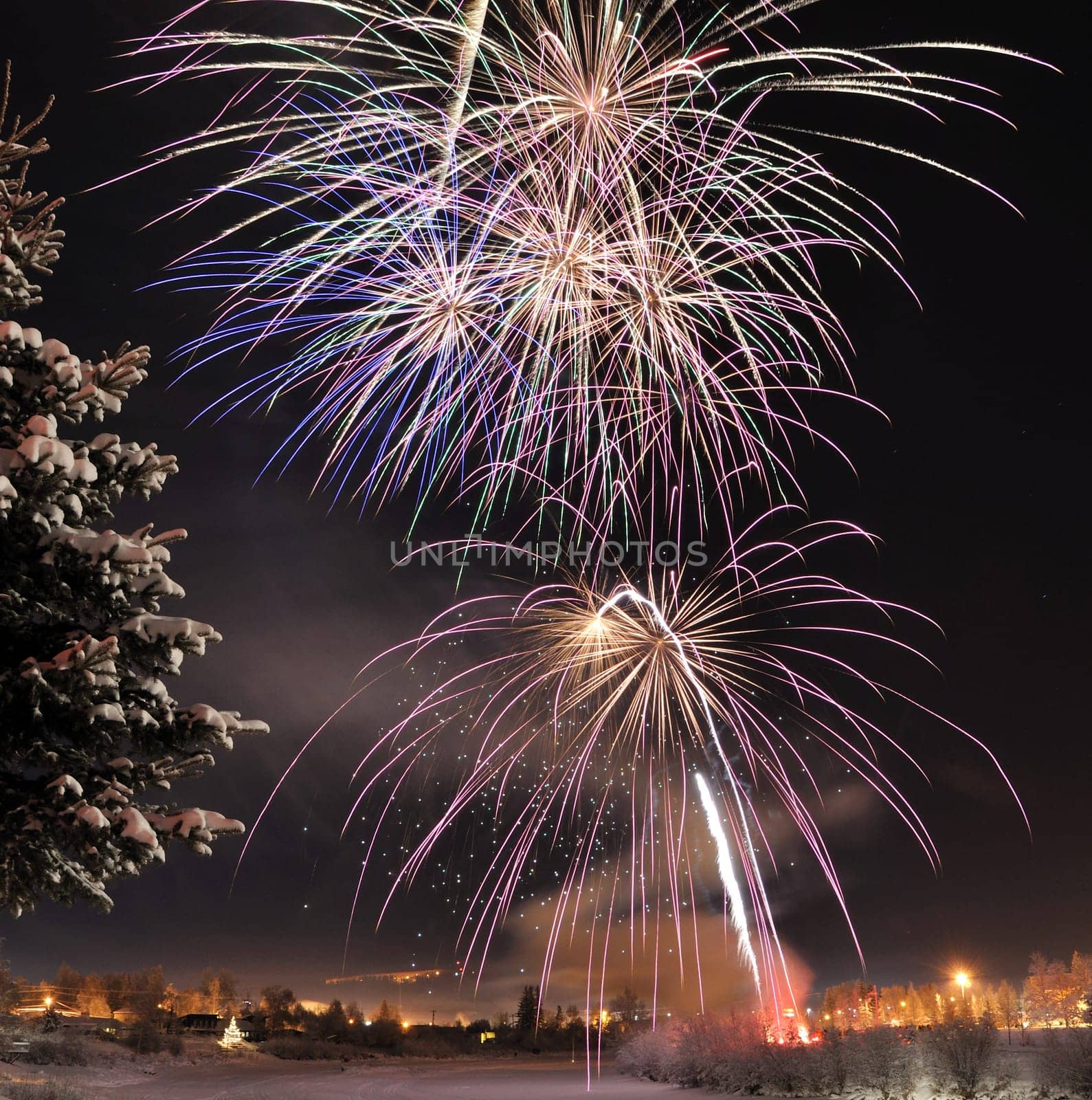 Arctic Solstice Fireworks