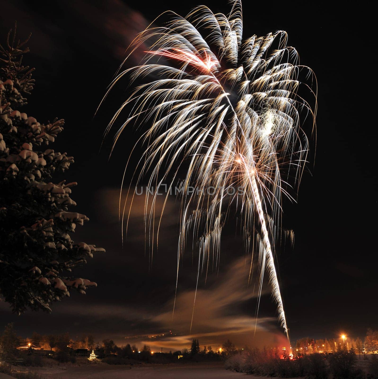 Arctic Solstice Fireworks