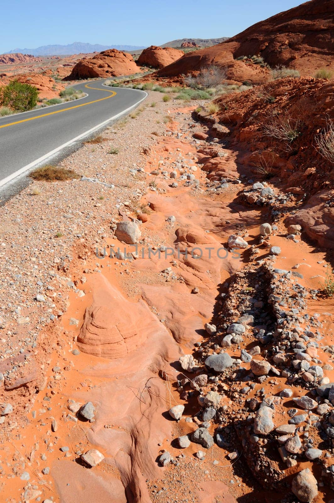 Erosion of Roadbed Valley of Fire State Park