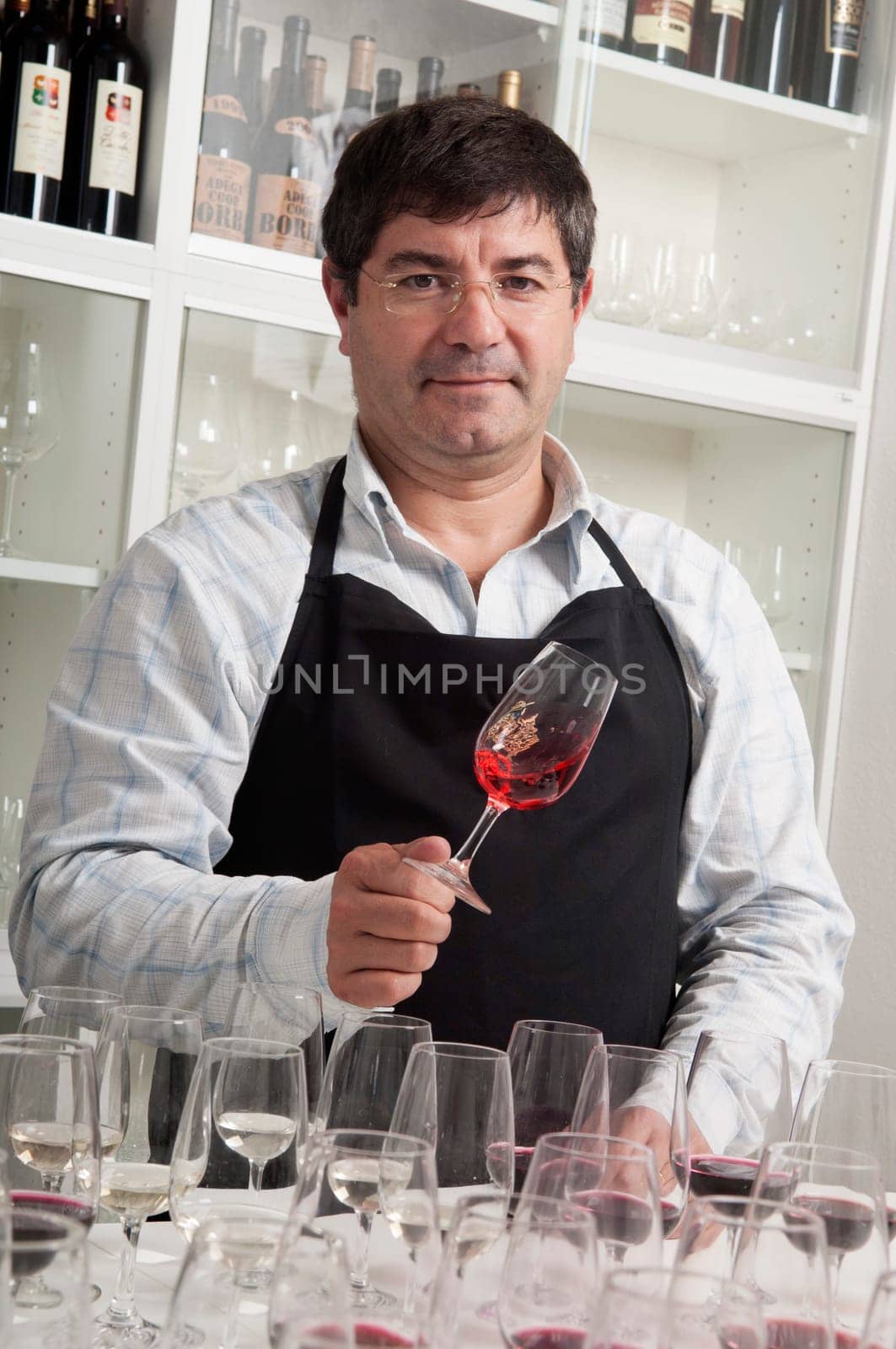 Winemaker tasting wine