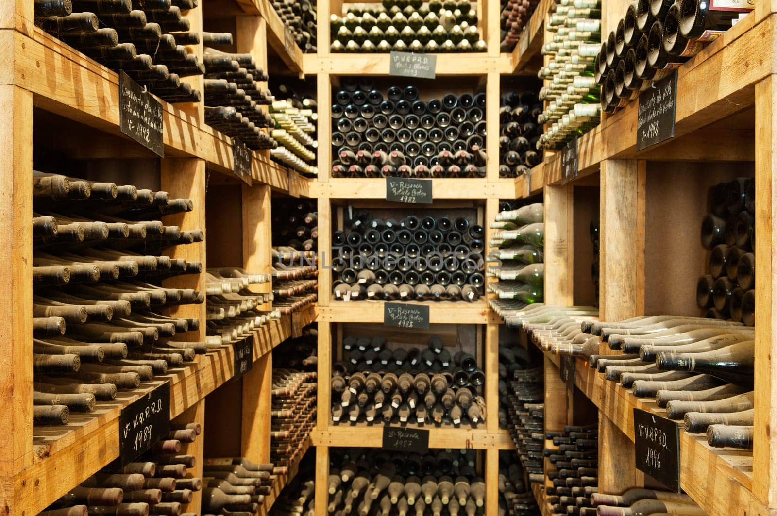 Vintage wine bottles
