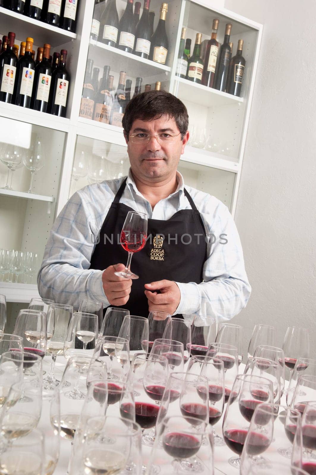 Winemaker tasting wine