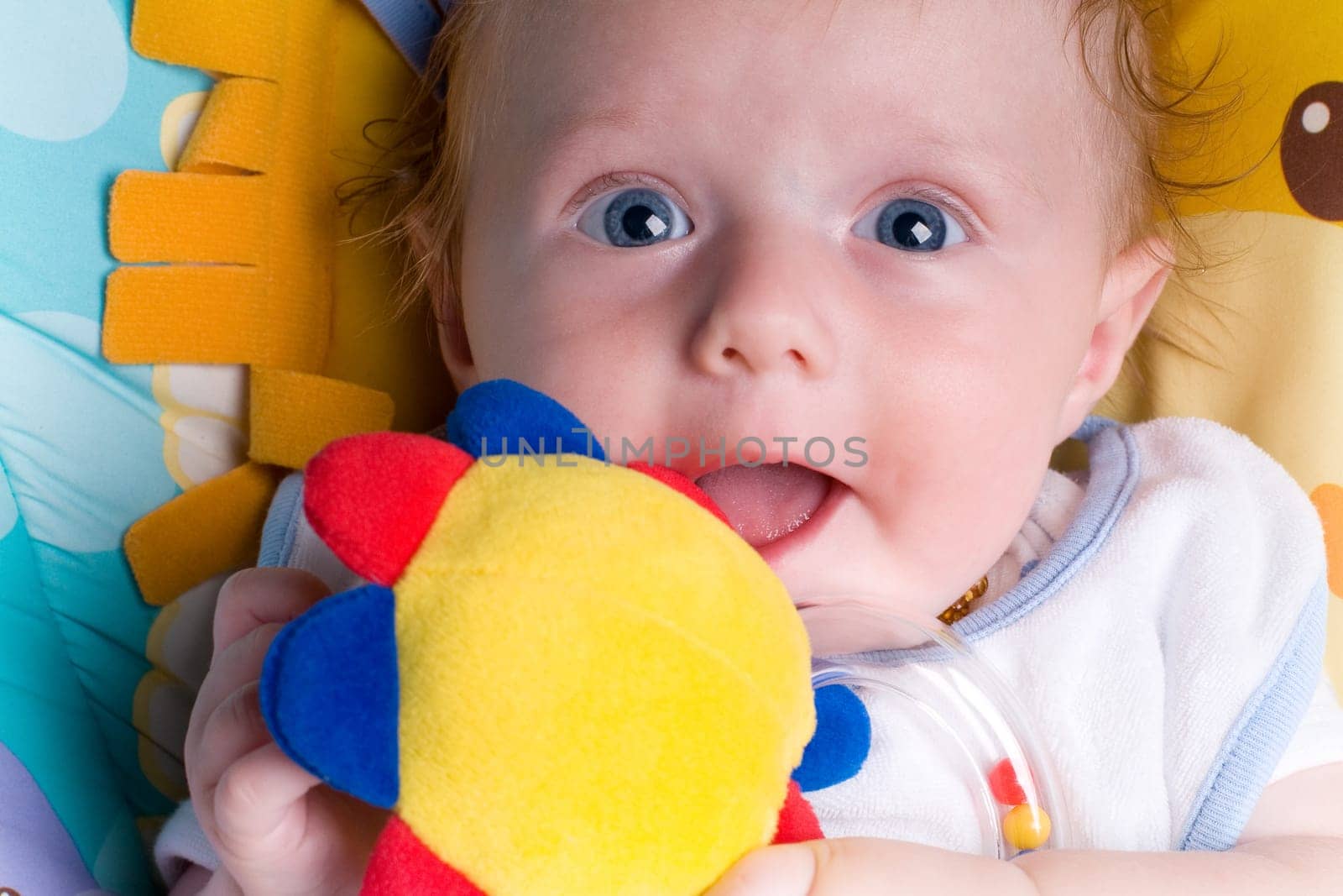 Baby girl with blue eyes