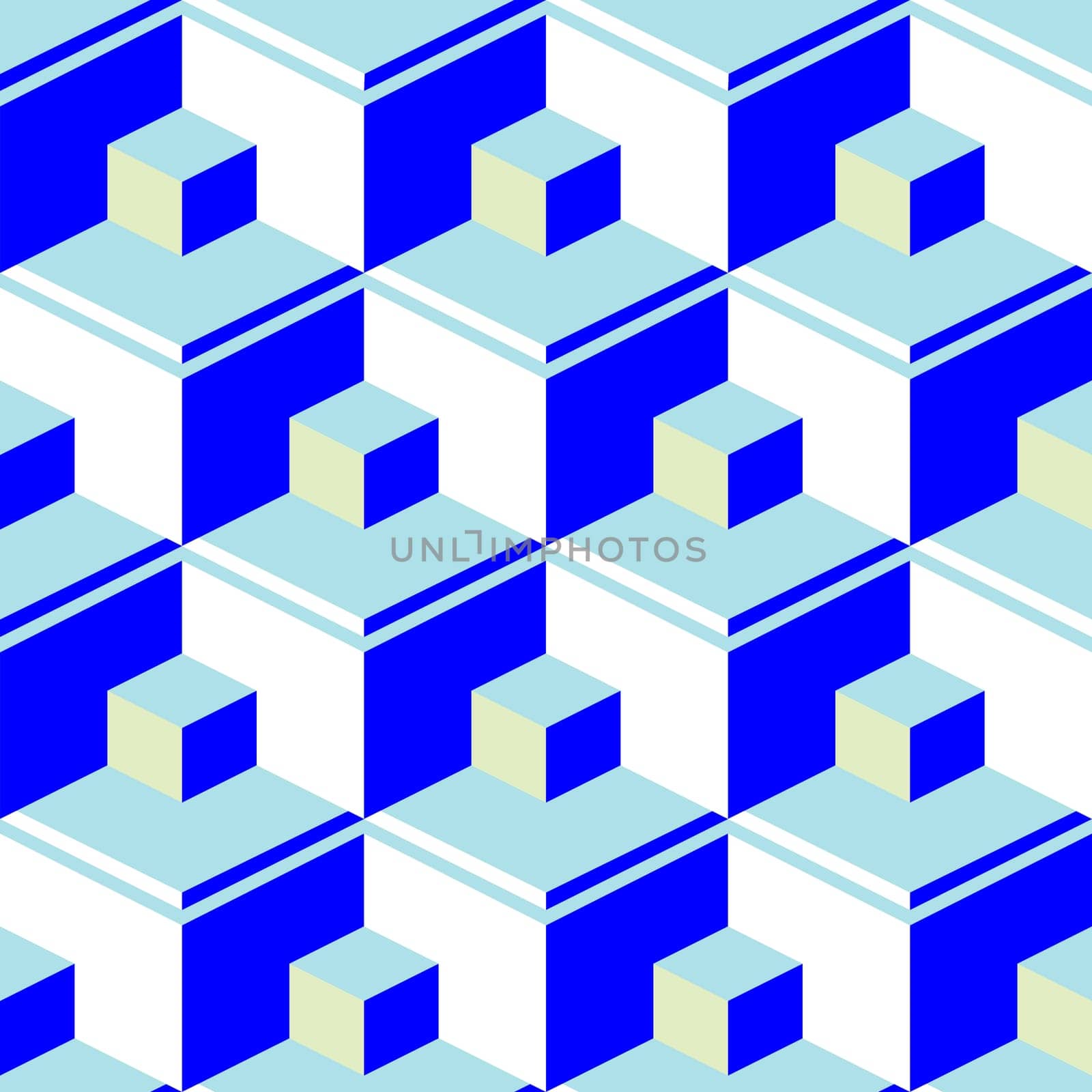 blue abstract cubes