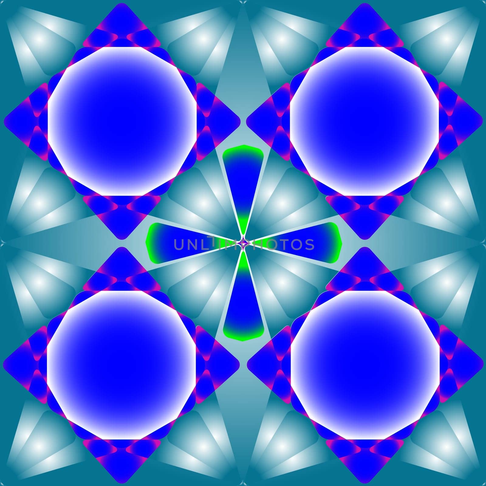 blue and green flowers seamless texture