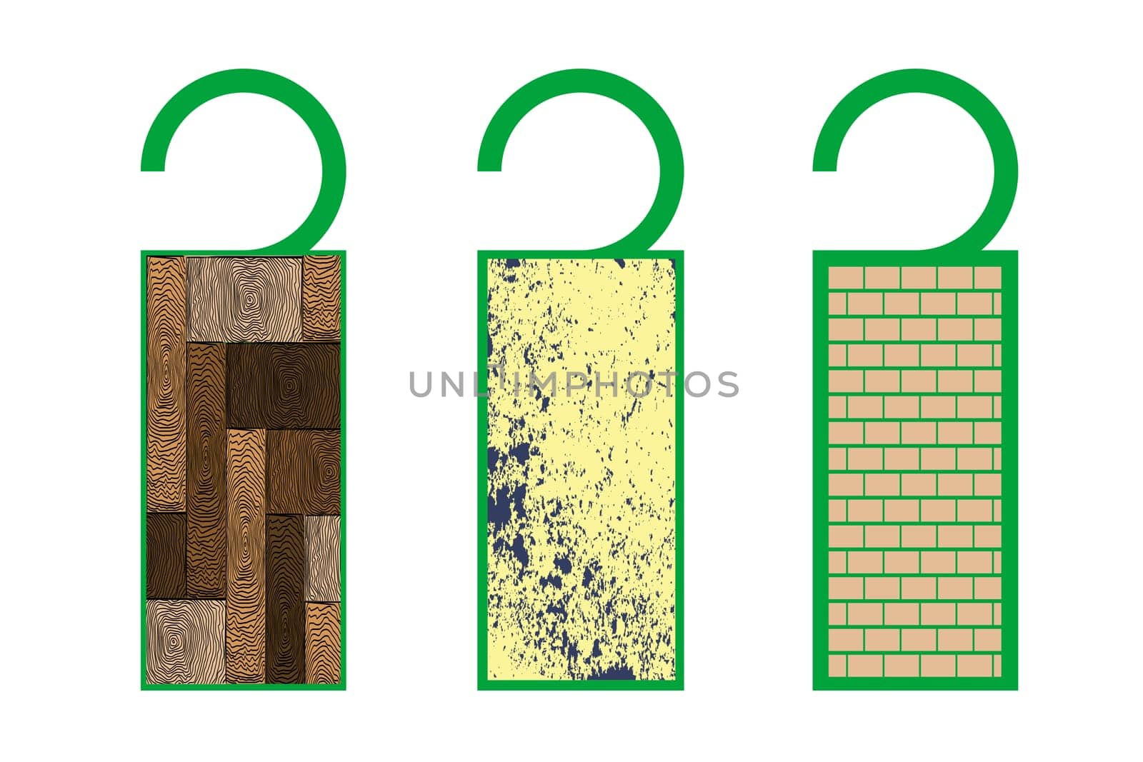 tags with texture (wood)