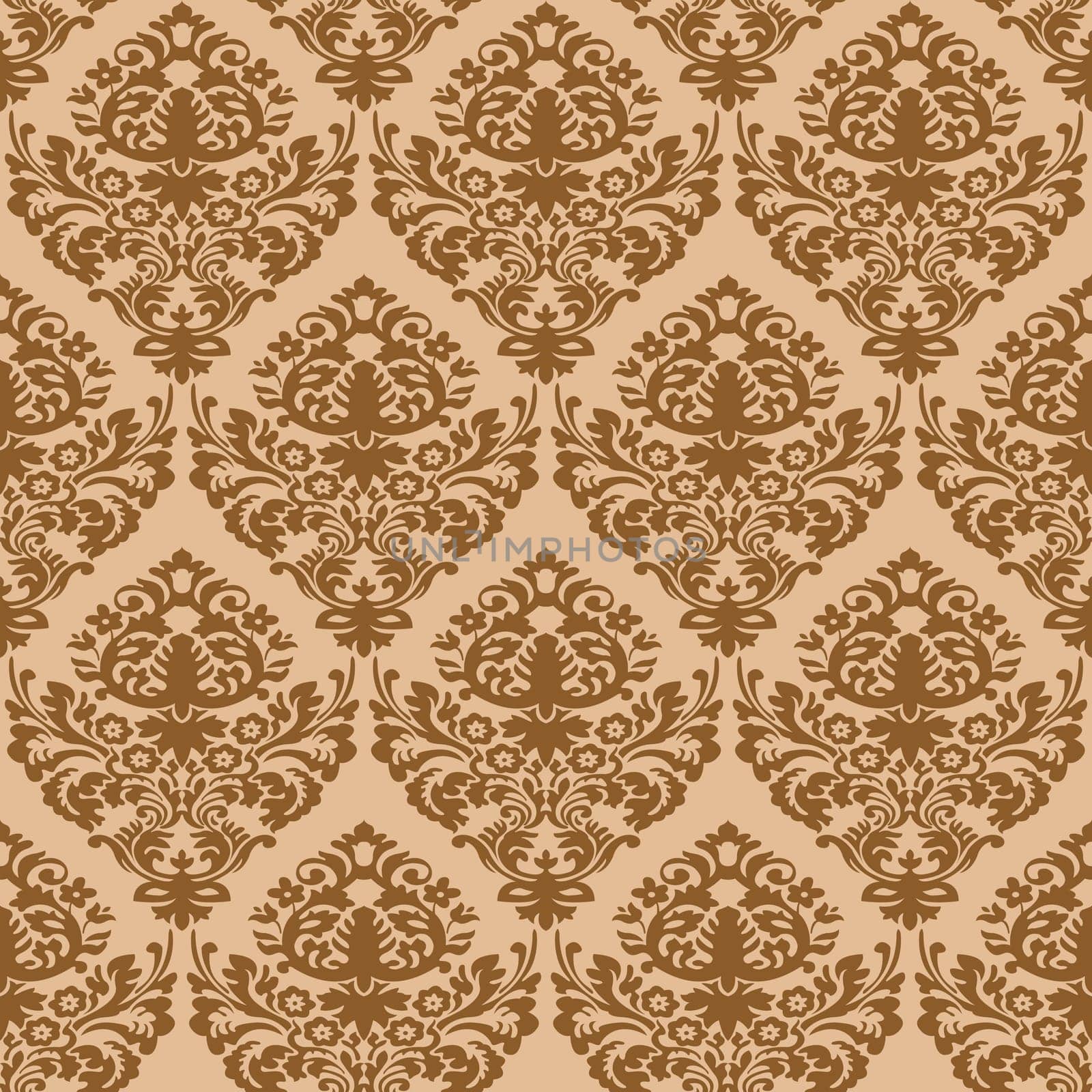 damask brown seamless texture