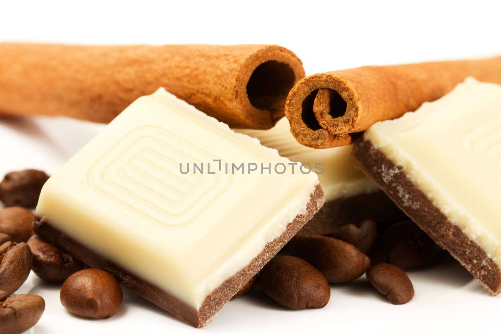 Coffee chocolate,cinnamon sticks and coffee