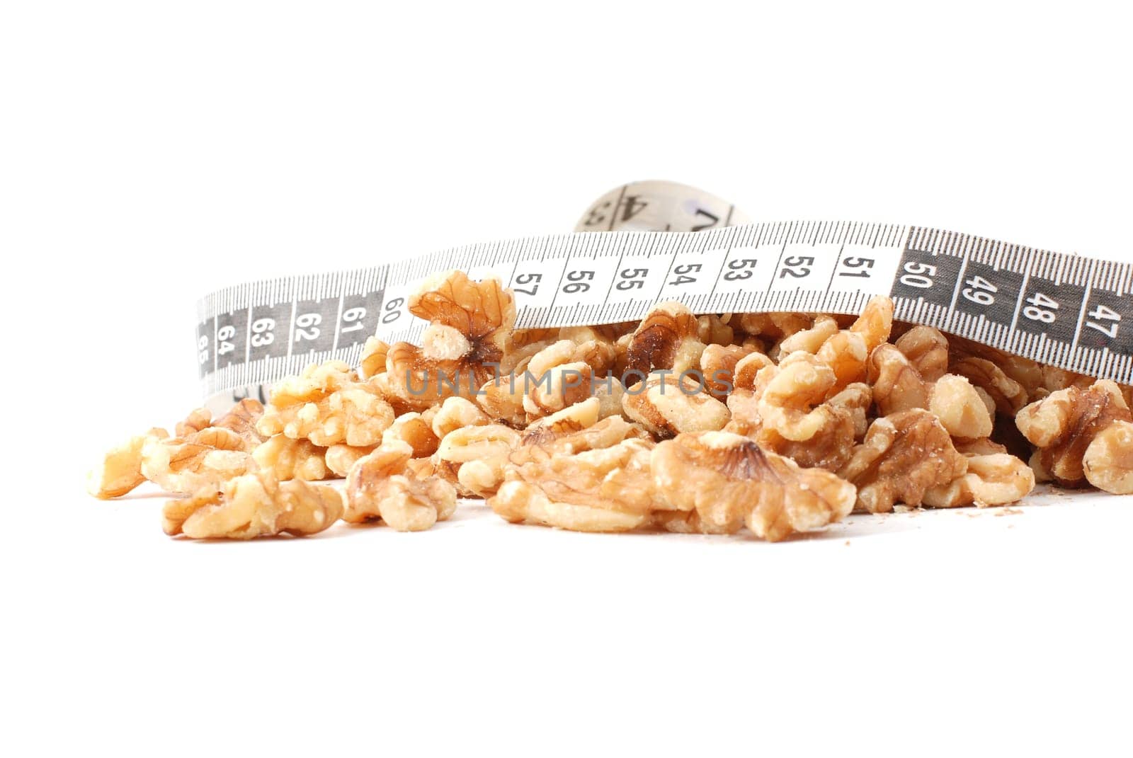 Walnuts with tape measure