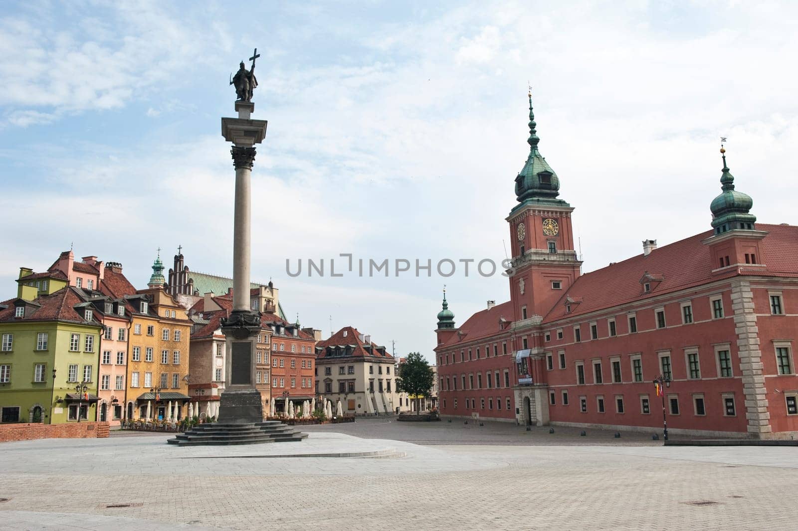 Sigismund's Column and Castle in Warsaw