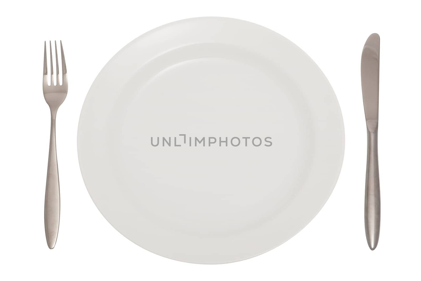 Cutlery with plate