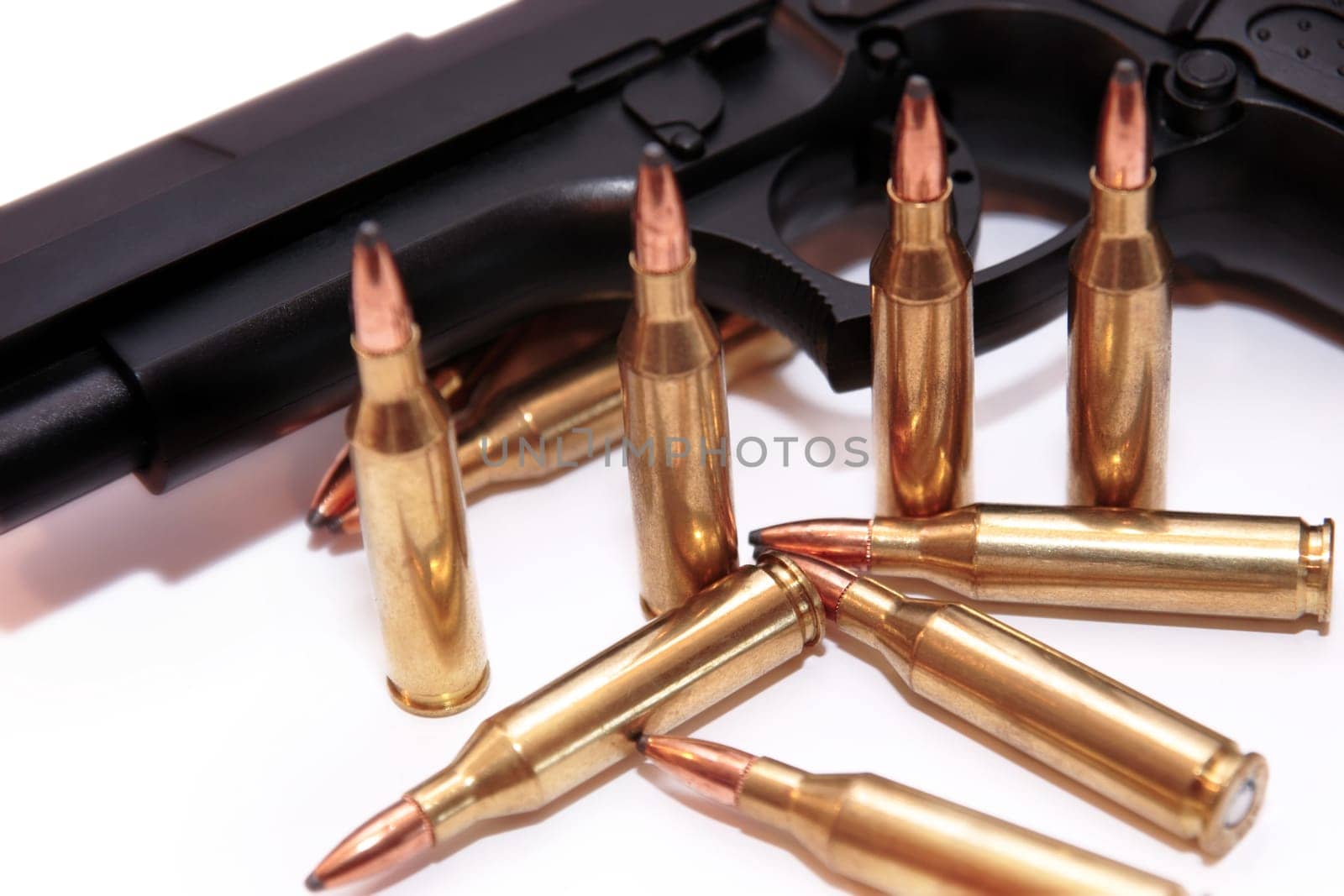 crime bullets and gun