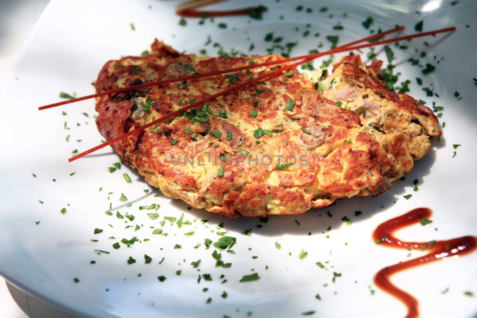 Omelette with mushrooms