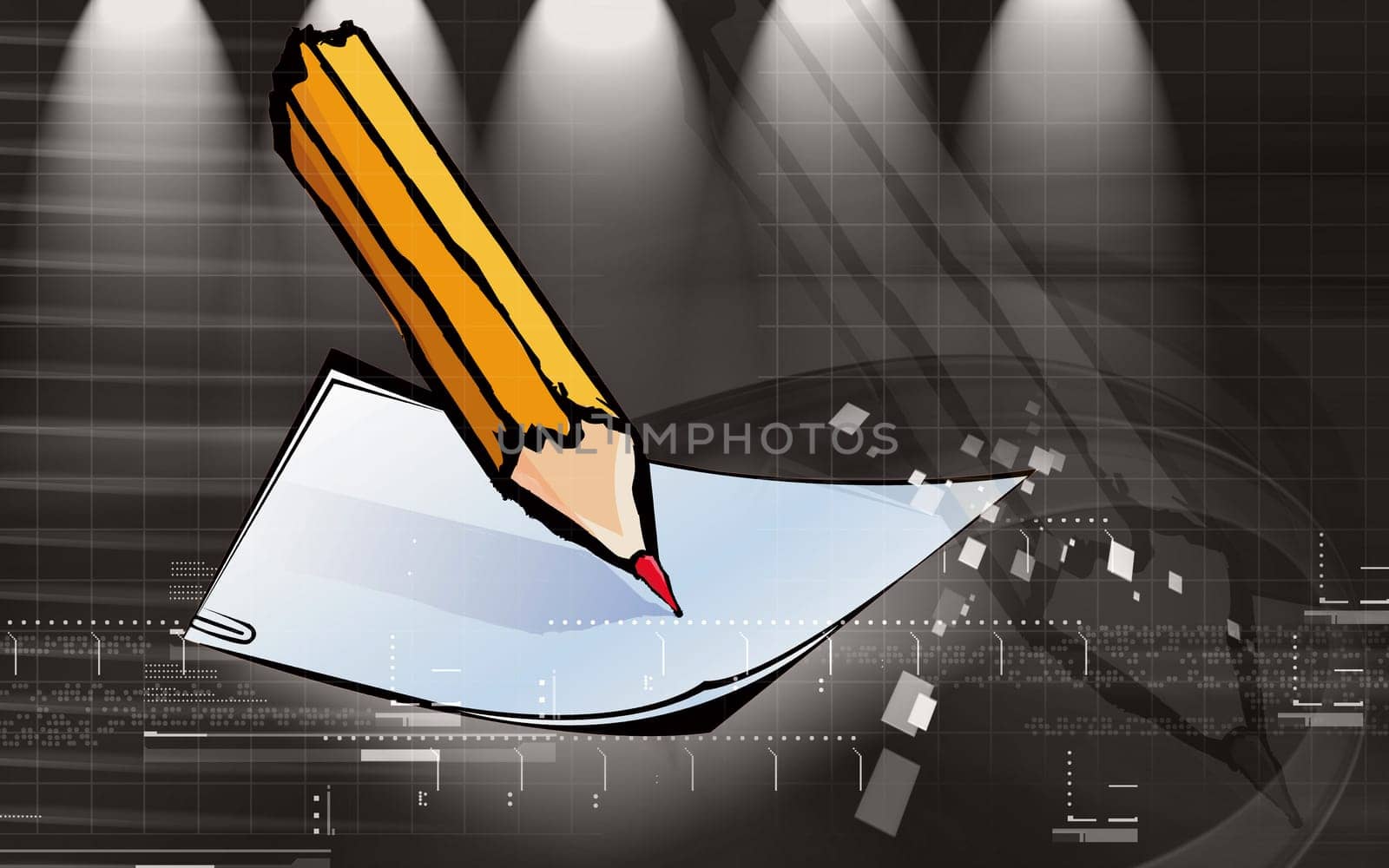 Illustration of colour pencil