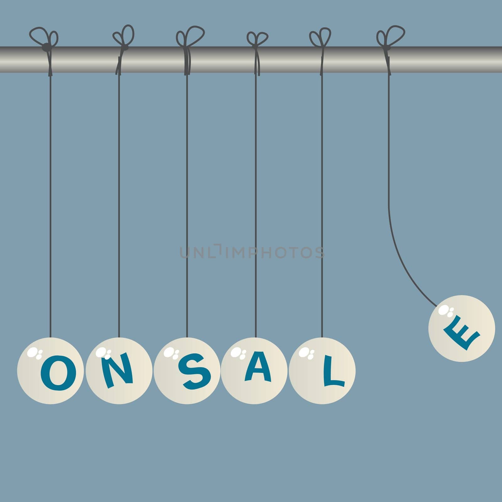 Sale concept with perpetuum mobile