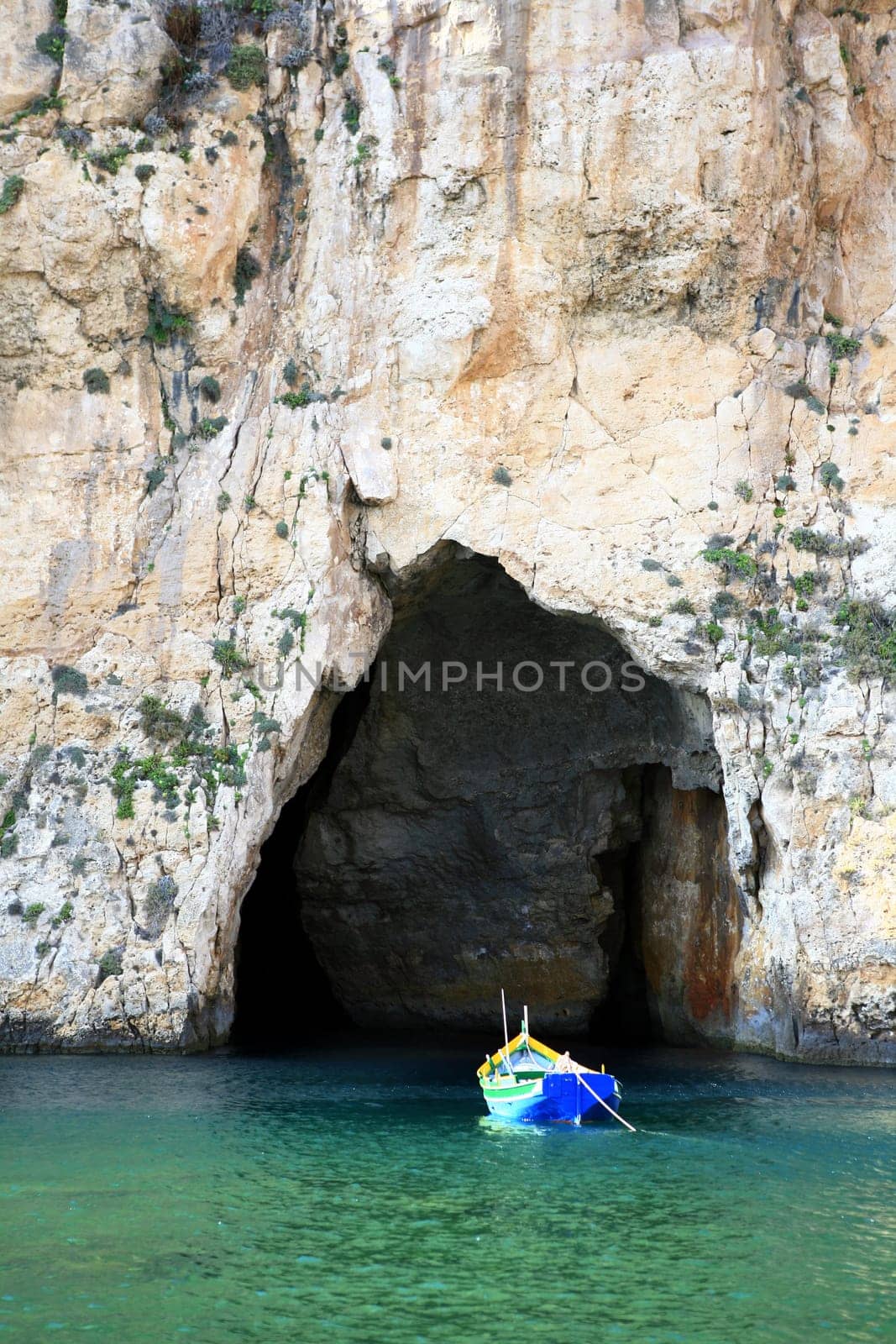 Inland lake on the Azur Window Dwejra