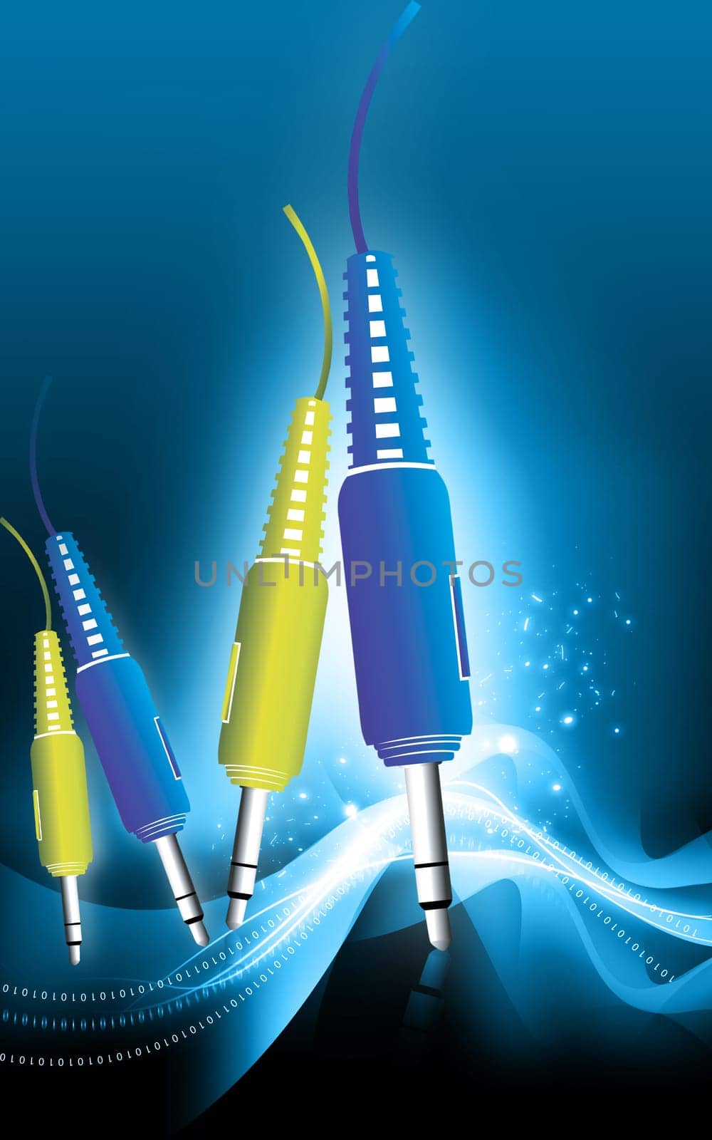 blue and green power pins