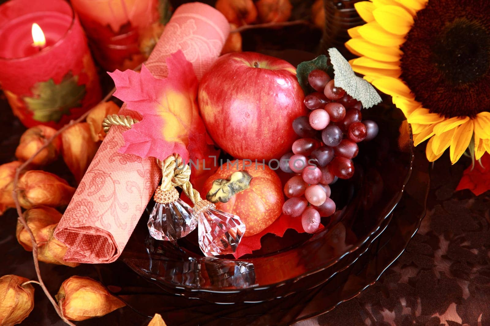 Place setting for Thanksgiving