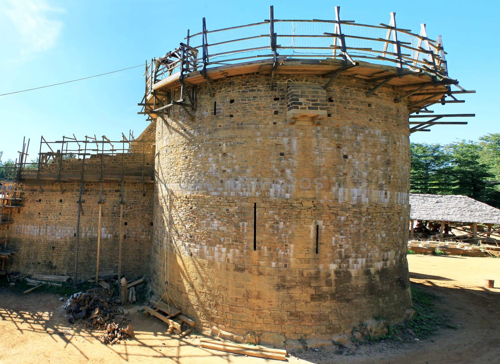 strong castle in construction