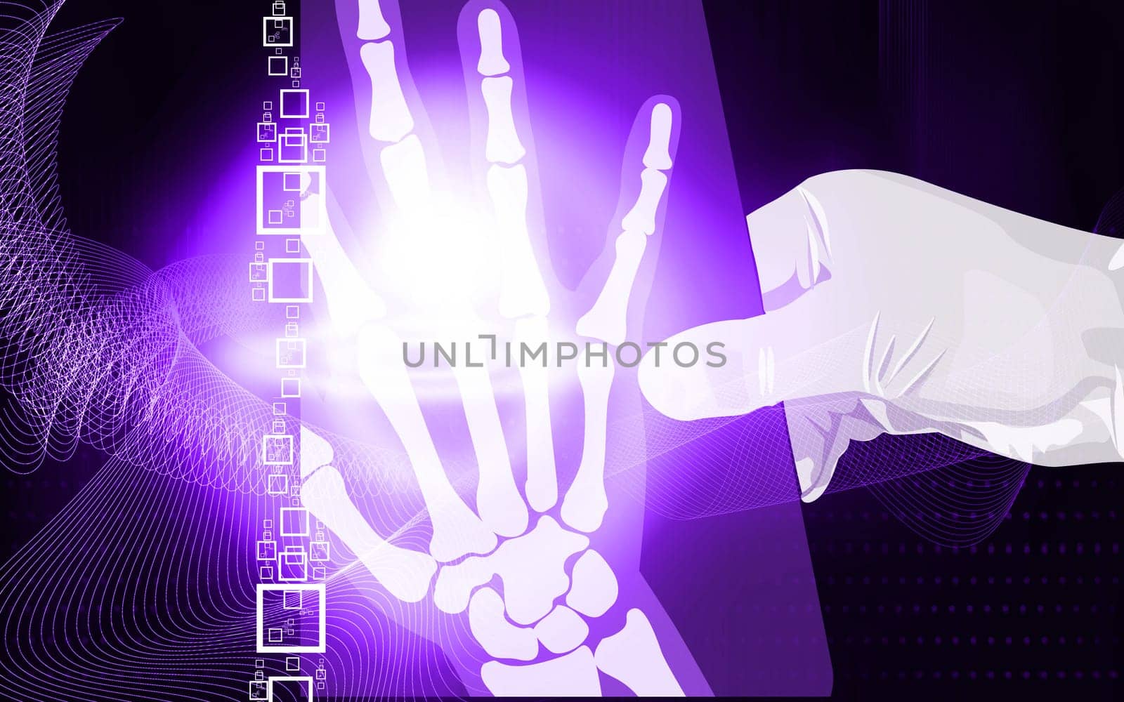 hand holding a Xray film