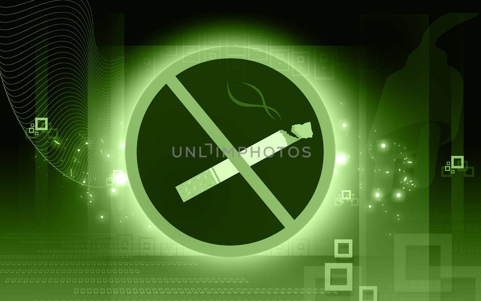 Illustration of a no smoking logo
