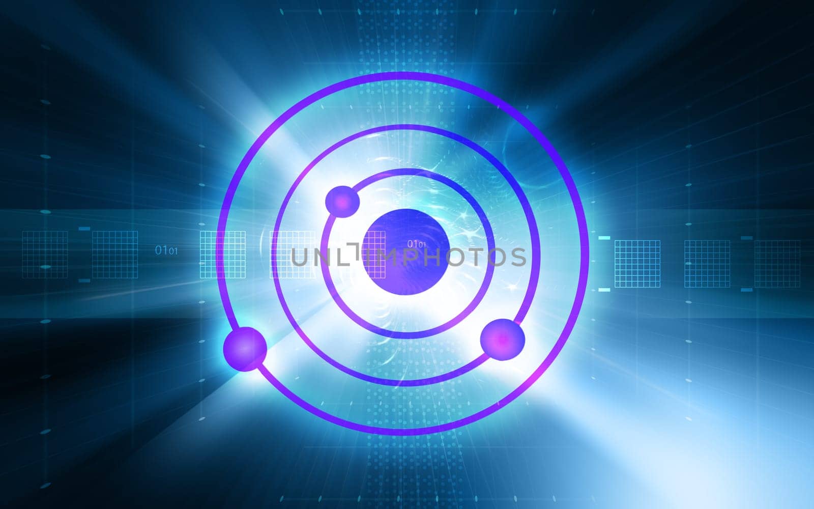 orbit circles with particles