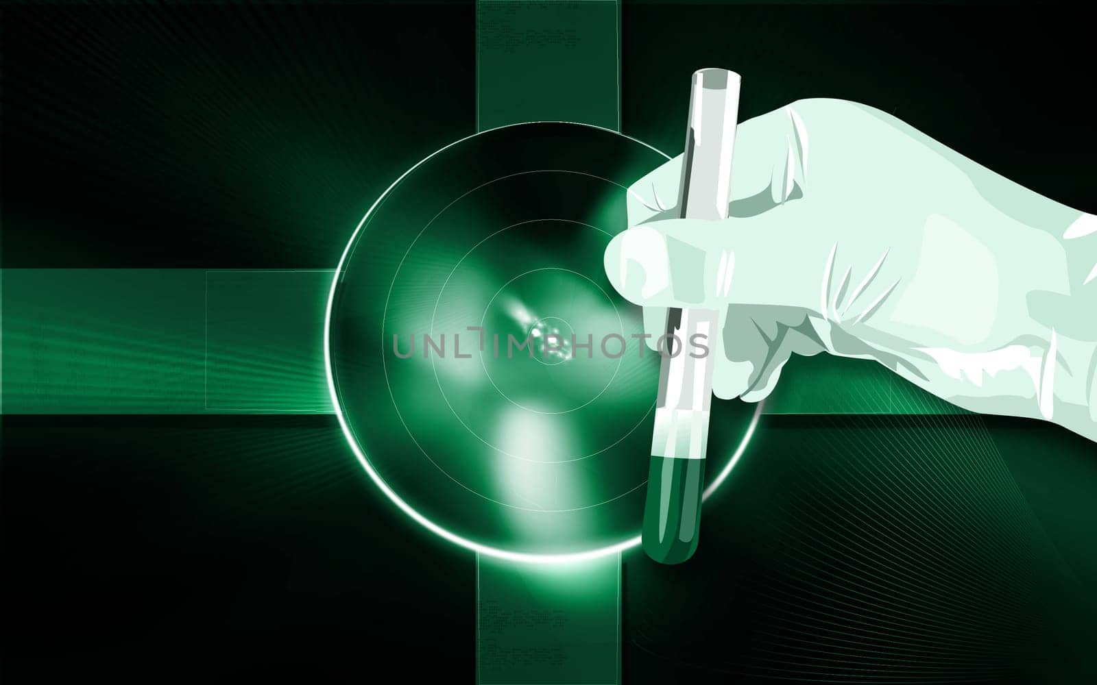 hand holding a test-tube
