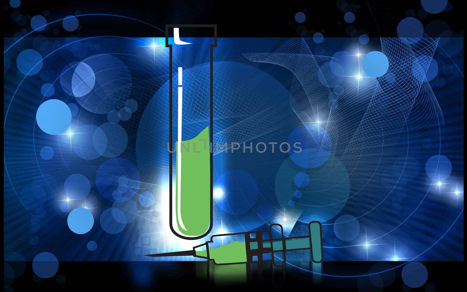 test tube and syringe