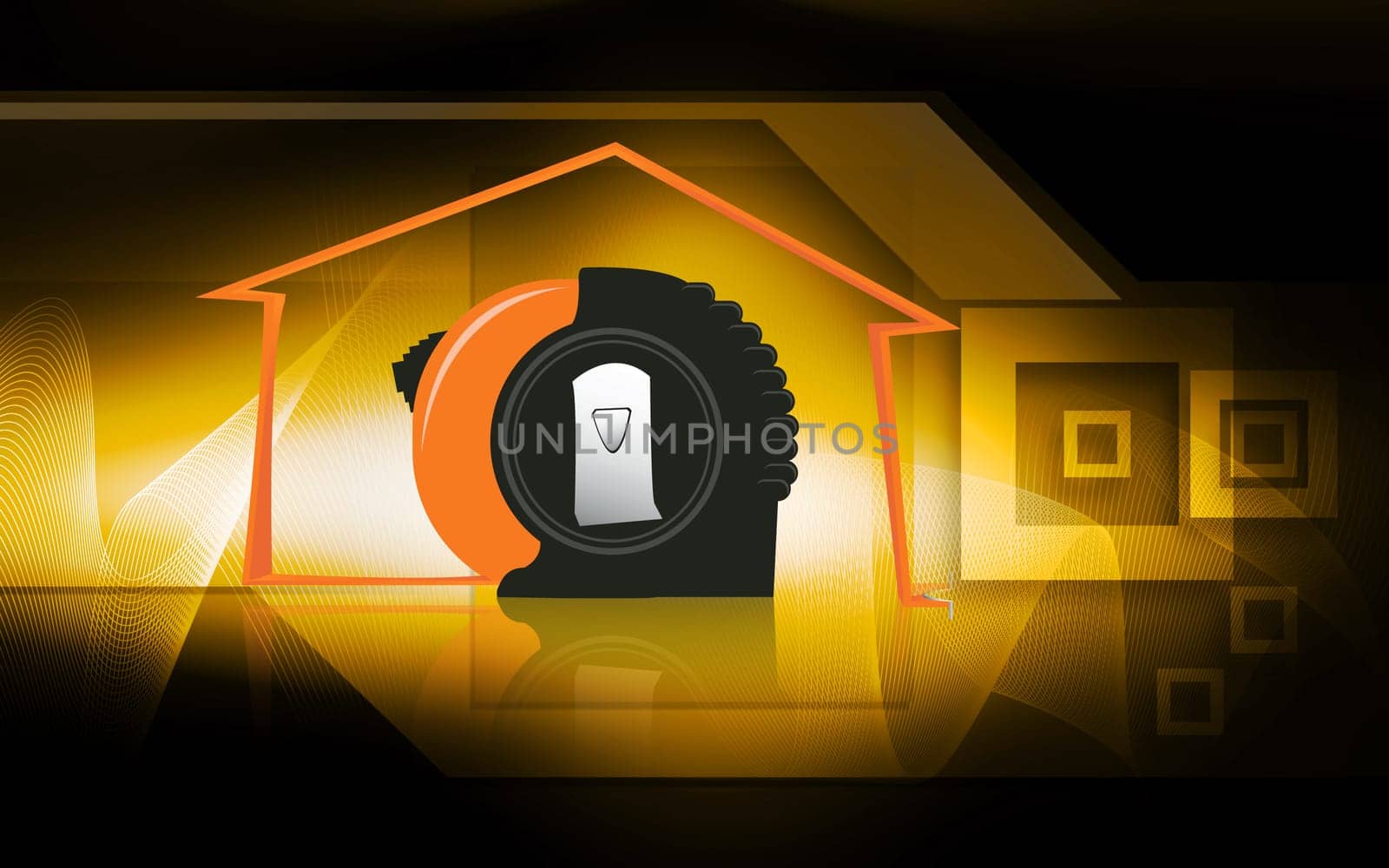 measurement tape in front of a house
