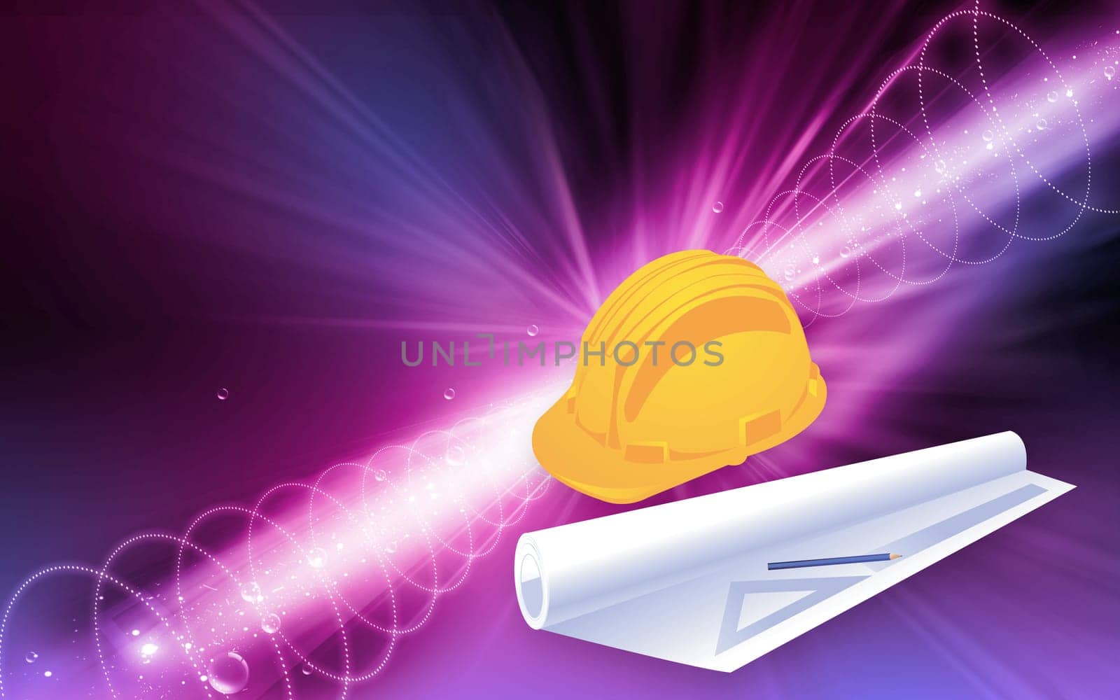 hardhat and drawing sheet