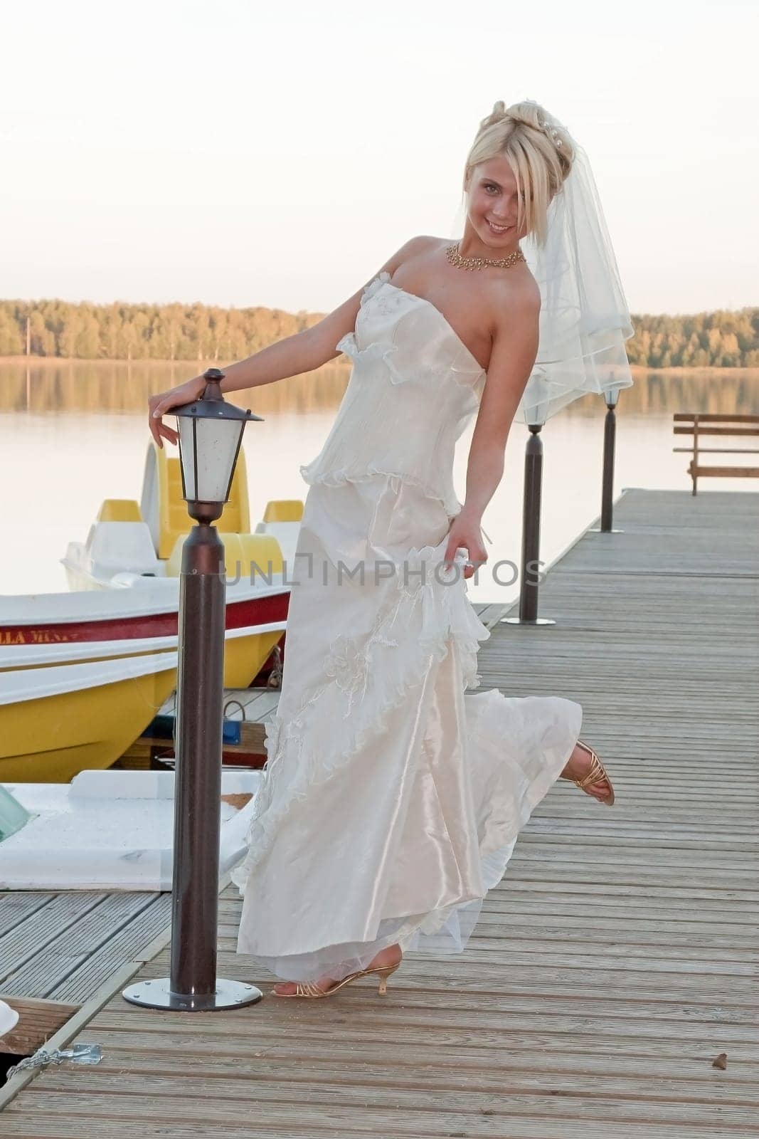 Bride on the lake
