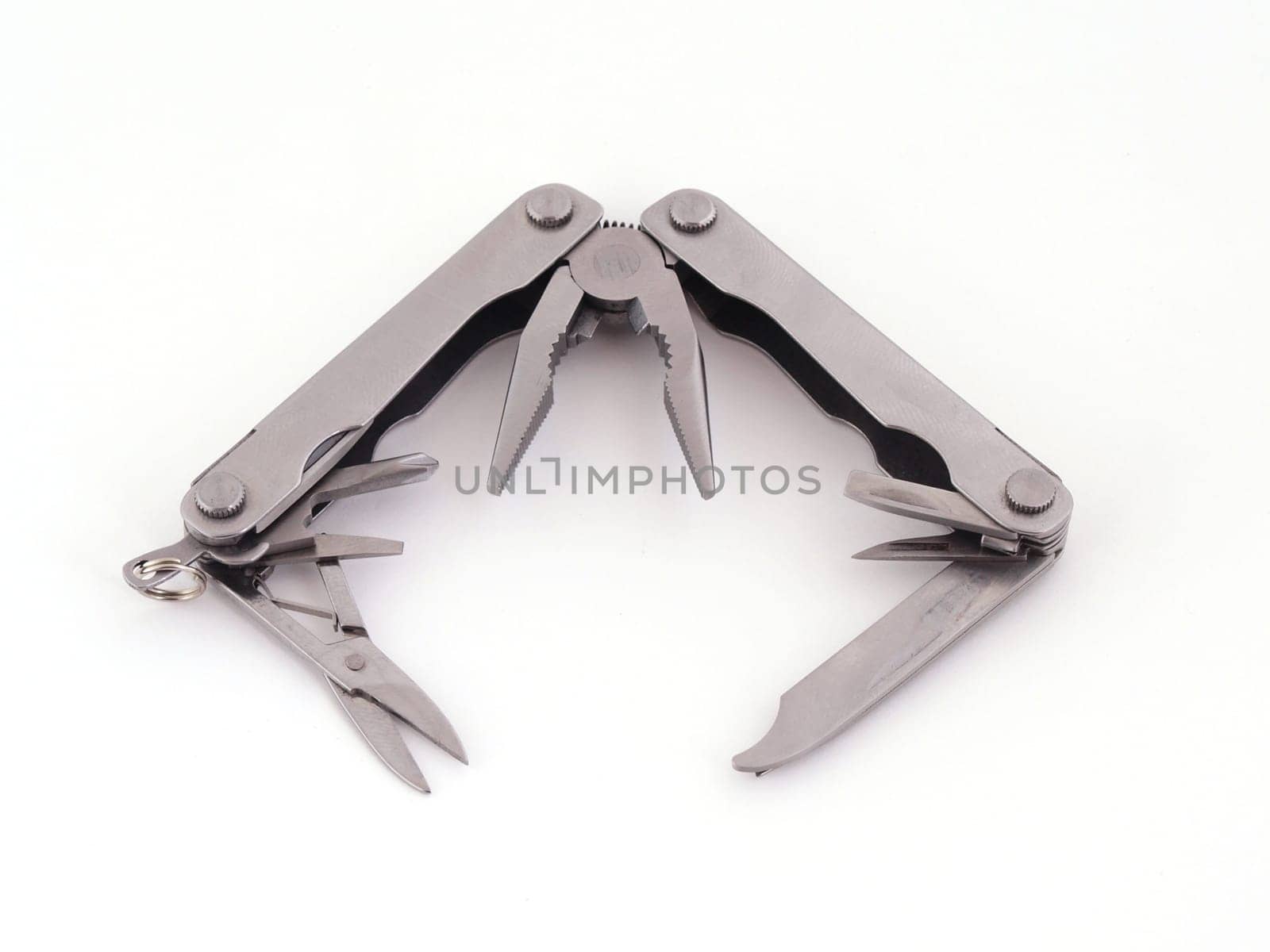 Multipurpose hand tool on a plain white background.