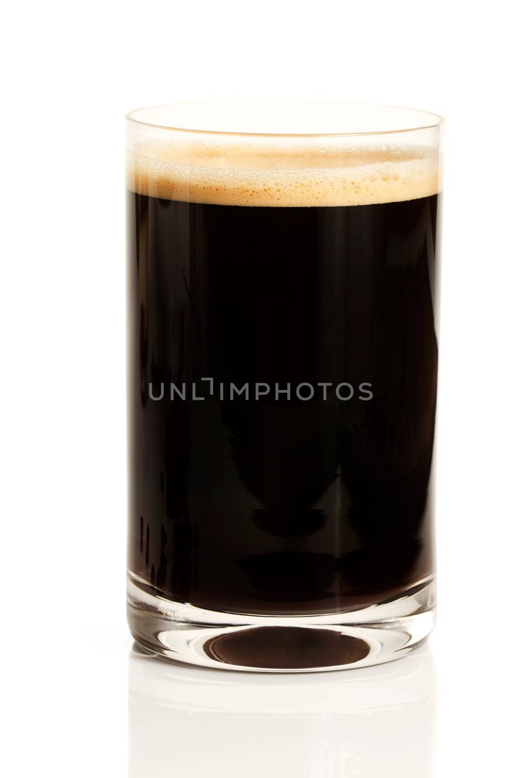 Espresso coffee in a glass