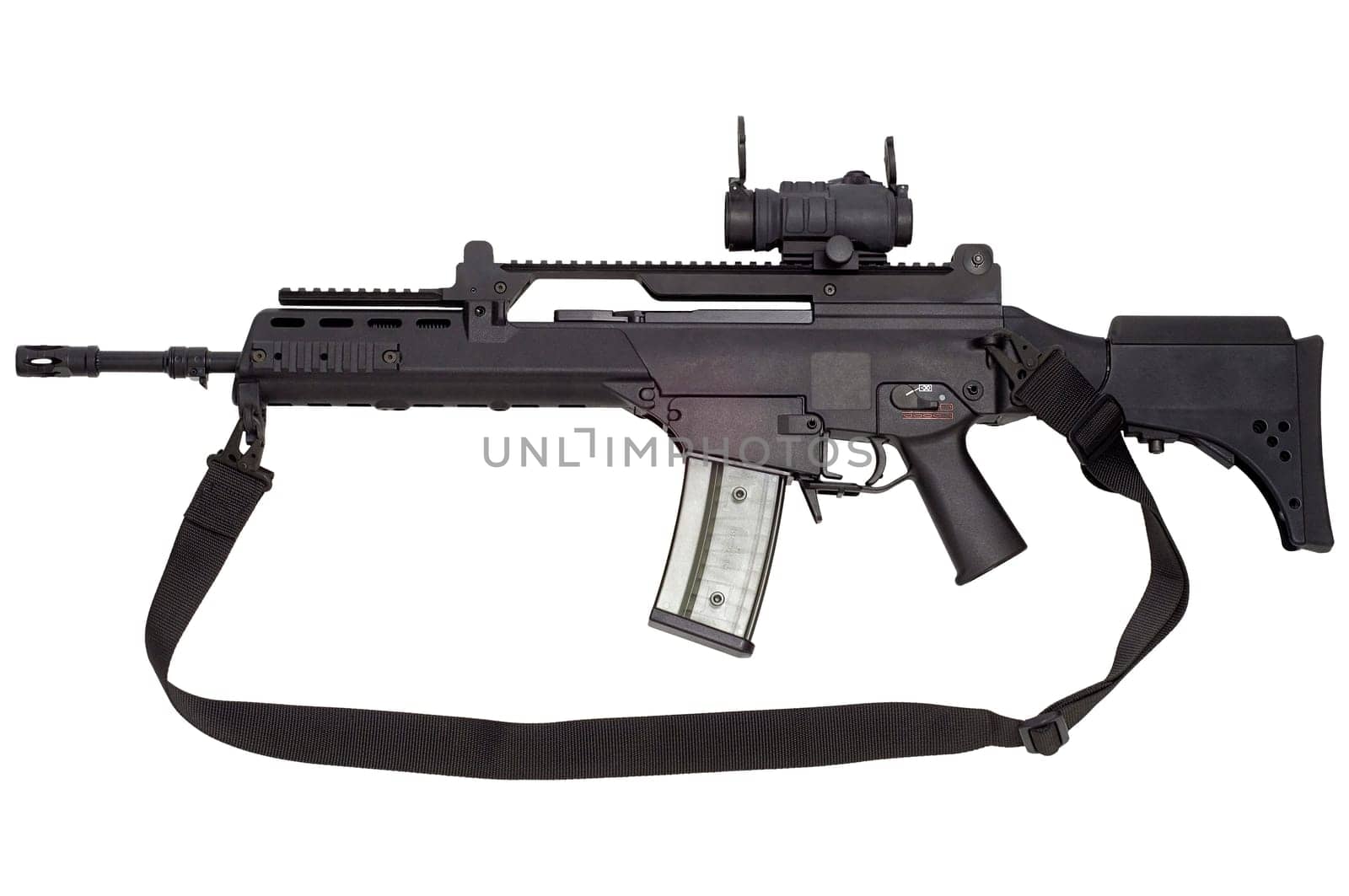 Advanced automatic weapon G36 in armamen