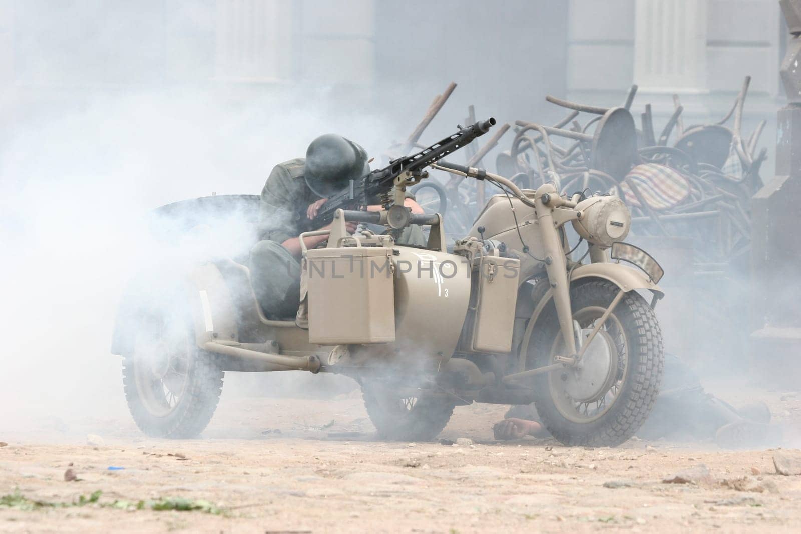 Battle scene at cinema city Cinevilla, i