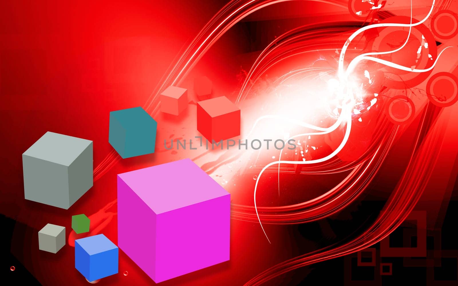 three graphical blocks