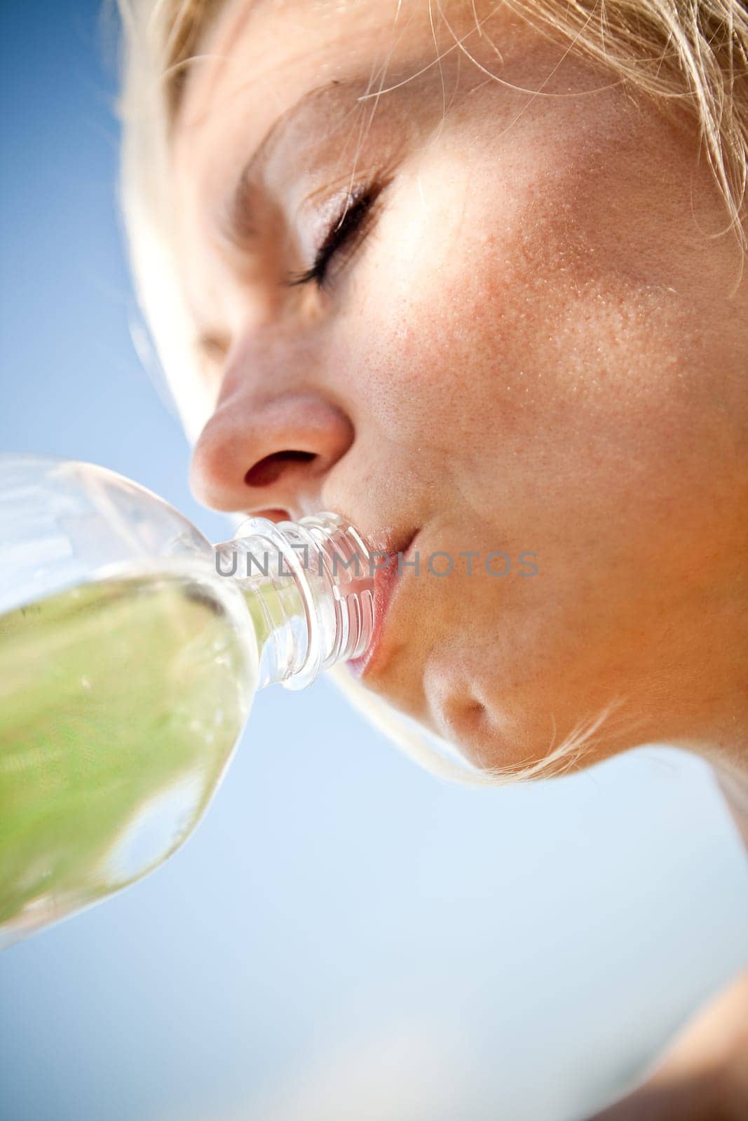 Woman drinking water