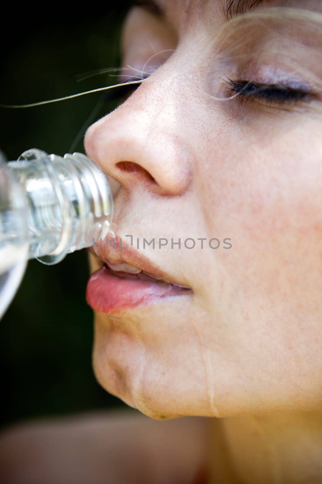 Woman drinking water
